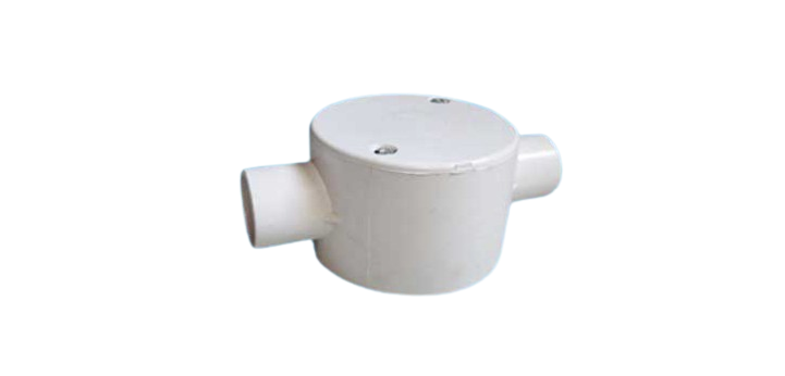 Two Way Circular Box / Straight Through Box with cover 65/25