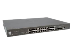 28-Port L3 Lite Managed Gigabit PoE Switch, 4 x 10GbE SFP+, 24 PoE Outputs, 400W