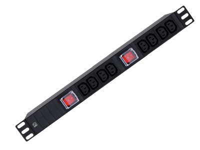 19'' ,1U rackmount- 8xIEC320 C13 with 16Amp Lighted Switch (2pcs) , BS1363 plug,3x1.5mm2x3.0m cable ,250VAC 50/60Hz 13A
